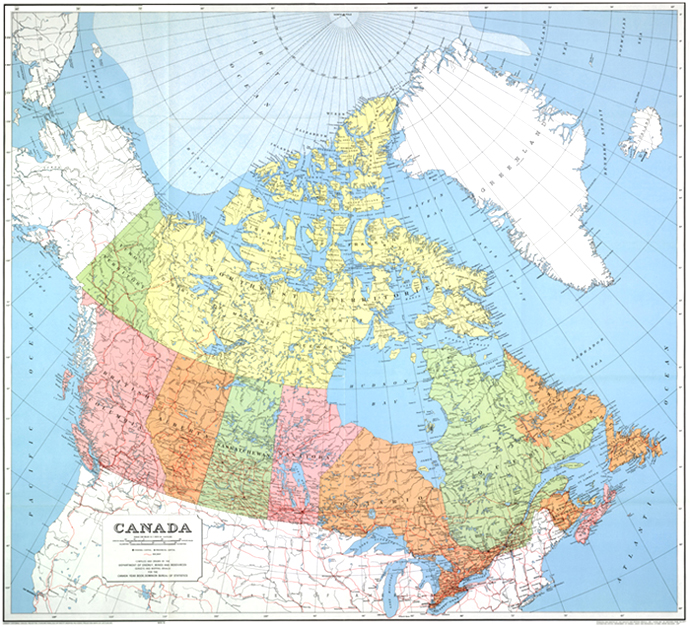 Map of Canada, 1967