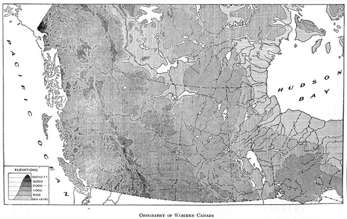 Orography of Western Canada, 1927.