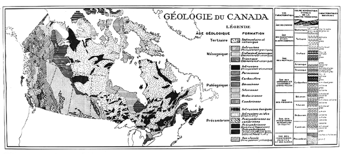 Géologie du Canada, 1947