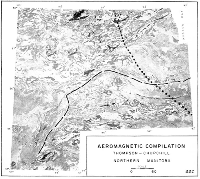 Aeromagnetic compilation of northern Alberta (Thompson and Churchill), 1967