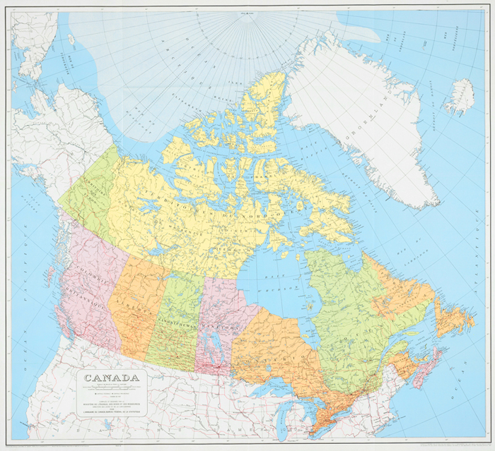Carte du Canada, 1967