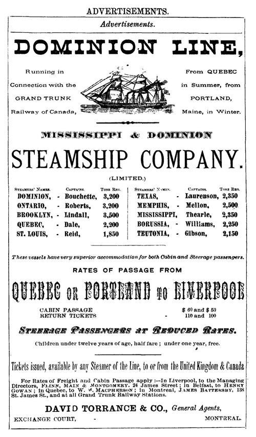 Dominion Line, Mississippi and Dominion Steamship company