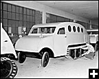 A completed Snowmobile at the Bombardier Co. Factory, Valcourt, P.Q. 