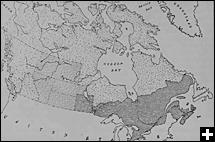 Canada in 1870, showing the new province of Manitoba and the North West Territories as then organized