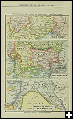 Carte, Fronts Italien, Balkanique, de Palestine et de Mesopotamie
