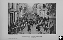 Canadian troops entering Mons at the close of the War
