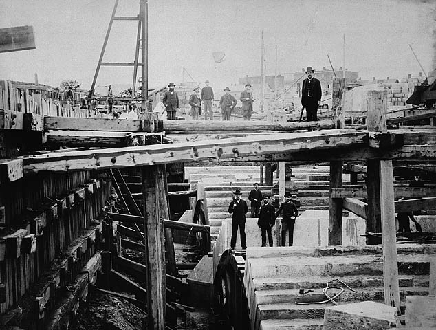 Construction of basin no. 4—Lachine Canal