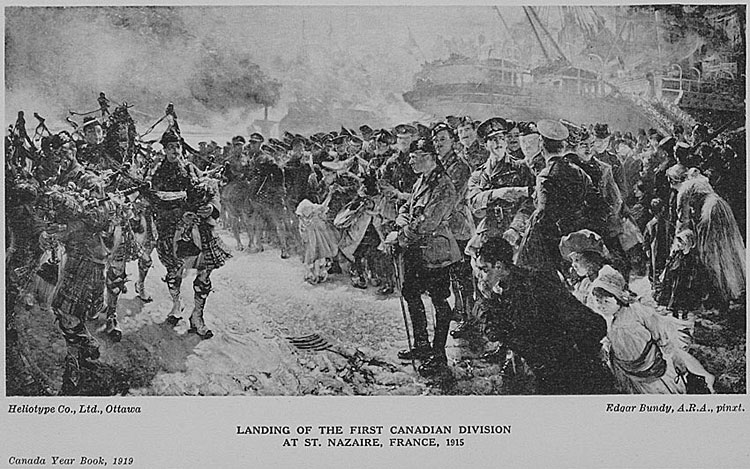 The landing of the Canadian troops at St. Nazaire