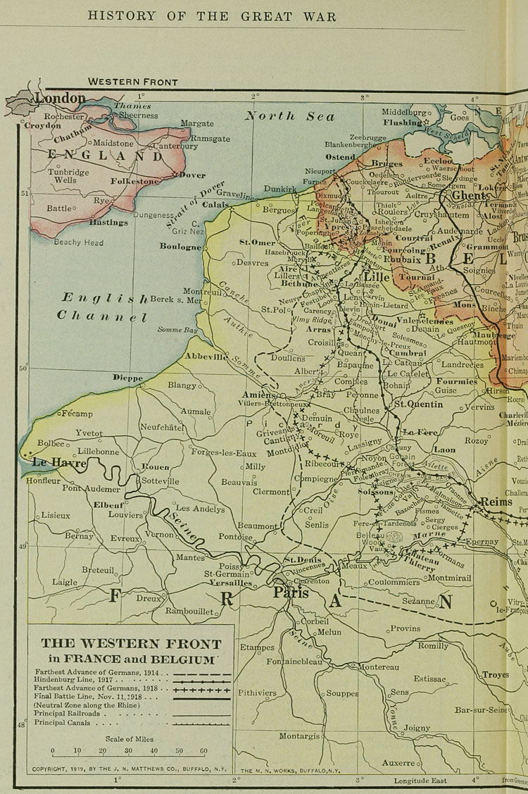 Map, Western Front