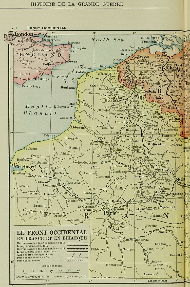 Carte, Front occidental